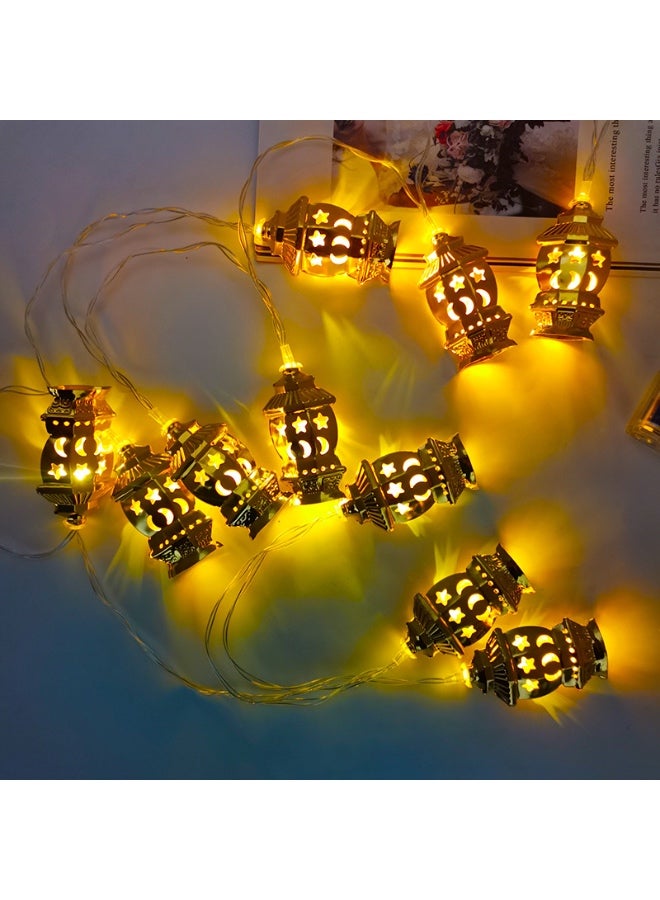 1.65م 10LED خيوط ضوء رمضان عيد، أضواء خيوط نجوم خيالية لعيد الفطر وزينة عيد الميلاد وغرفة النوم والحدائق (لا تشمل البطارية) - Image 1